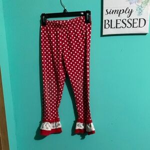 Red Polka Dot Kids Leggings